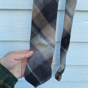 Plaid Love Necktie in Brown and Tan Purple Tie